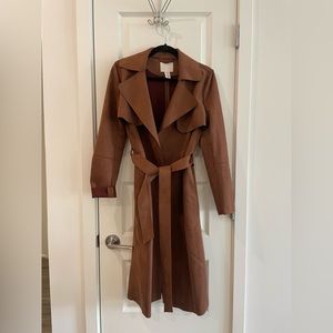 H&M Brown Suede Trench coat XS